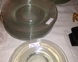 Clear salad and dessert plates