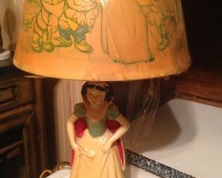 Consigned vintage Snow White lamp