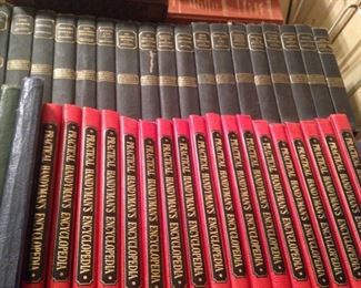 The French Classical Romances; red and gold Handyman's Encyclopedias