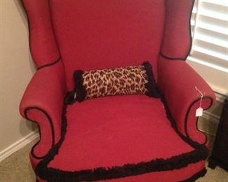 Red chair trimmed in black