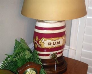 Consigned rum dispenser lamp