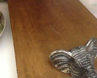 Elephant handled cutting board