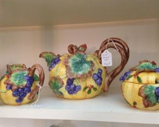 Pitcher, creamer, and sugar