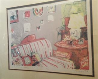 Framed art - "Calhoun's Den" by A. Bridges '83