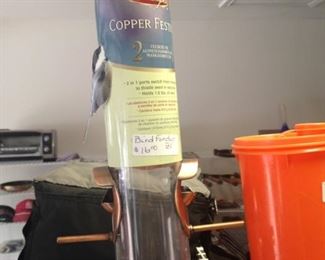 New copper bird feeder