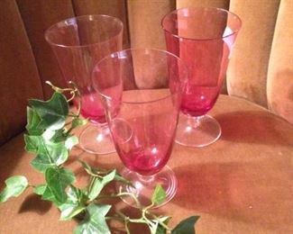 Pink glassware