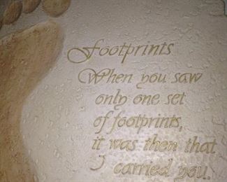 Footprints .  .  .  "When you saw only one set .  .  .  "