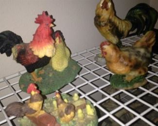 Small roosters and hens