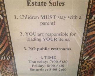 Guidelines provide easy shopping.