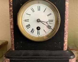 Antique Mantle Marble Clock