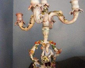Pair of Dresden candelabras. 1/2