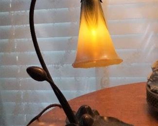 Signed Tiffany desk lamp.