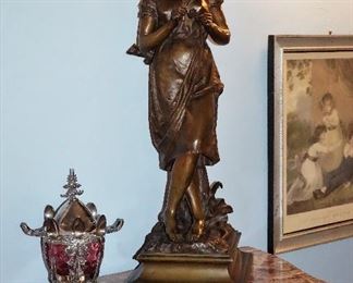 28" tall signed French bronze.