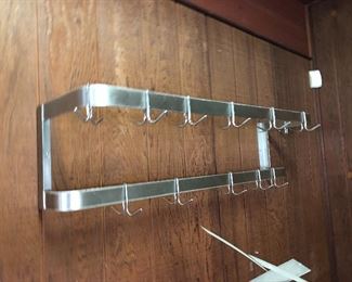 Kitchen steak less pot rack