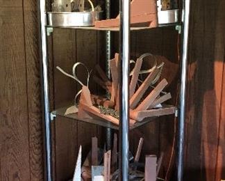 Great display shelf and sculptures