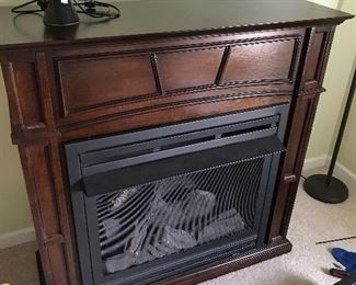 Solid wood gas fireplace insert