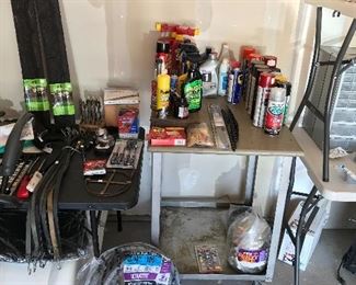 100 feet of ultralight wire, bungee cords, car care products And professional lawn edging