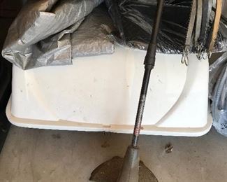  Electric Weedwhacker, Large tarp and car top luggage carrier