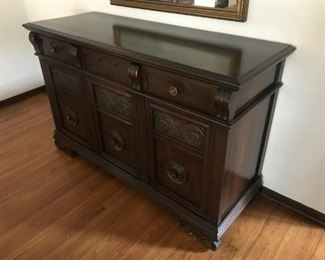 Large wooden buffet cabinet