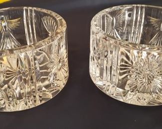 PAIR 5-1/2" CRYSTAL BOWLS BY J. LOHEARY 1999