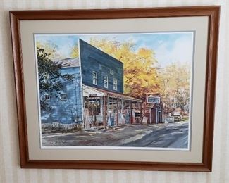 FRAMED ART "STORY GENERAL STORE" by LUKE BURK  38X31   171/500