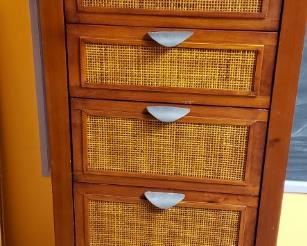  BURLAP LOOK 7 DRAWER LINGERIE CHEST BY PIER 1