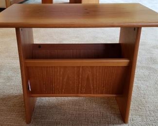 TEAK END TABLE/ MAGAZINE RACK BY MOBLER