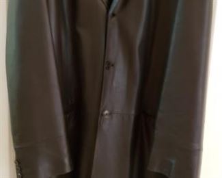 MEN'S RUFFO BLACK CALFSKIN COAT MADE IN ITALY......SO BUTTERY SMOOTH