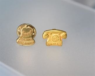 JEWEL CUSTOMER BELL RINGER PIN.                                         ILLINOIS BELL PIN