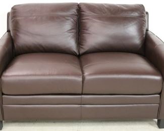 Leather Italia Fletcher Loveseat in Brown
