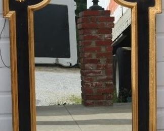Gilt trim hanging mirror