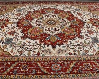 India 100% wool pile hand knotted rug 14 x 10