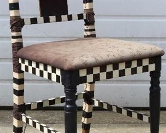 Paint decorated chair