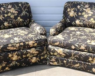 Upholstered club chairs