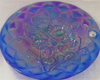 Pansy by Fenton carnival glass dish