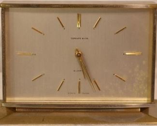 Tiffany & Co brass clock
