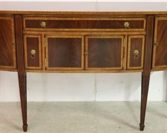 Banded inlay bow front buffet