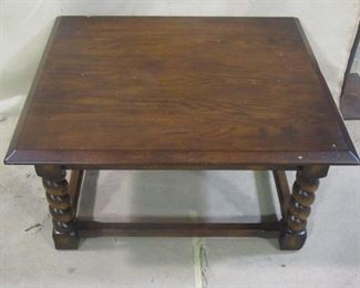 Barley twist oak table