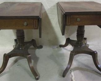 Pair inlaid Regency tables