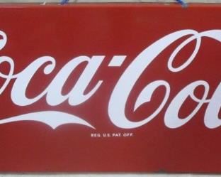 Vintage Coke curved sign
