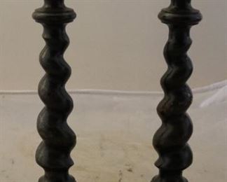 wooden twist candle sticks