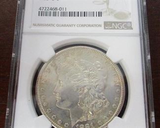 1881 $1 silver dollars