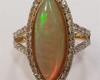 14K Opal & diamond ring App $4,149
