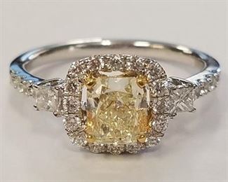 18K Yellow diamond ring App $12,400