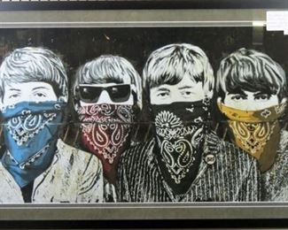 Beatle's Bandana's Giclee by Graffiti artist Banksy