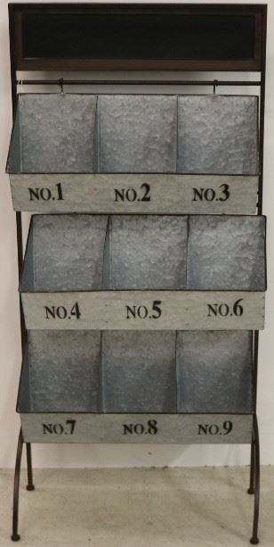 1 Thru 9 galvanized rack