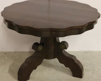 Rosewood scalloped table