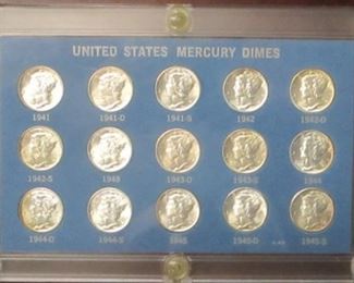 Mercury Dimes coin set