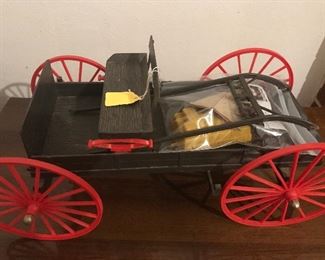 Vintage Jonny West Buckboard by Marx includes assorted western items
