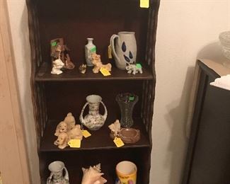 Assorted figurines and vases